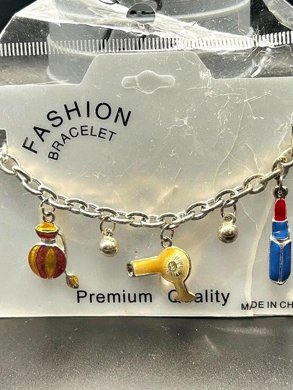 Charm Bracelet Silver & Blue NWT
